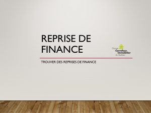 rerpise de finance